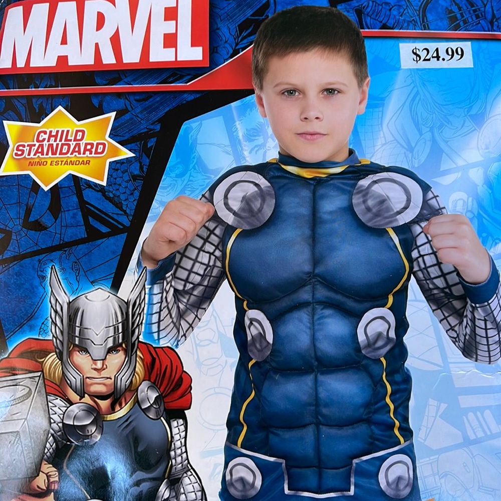 Thor Muscle Kids Costume Shirt! New!